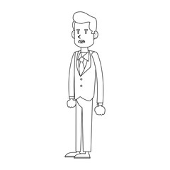 Businessman cartoon isolated vector illustration graphic design