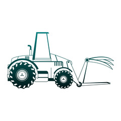 Farm tractor vehicle vector illustration graphic design