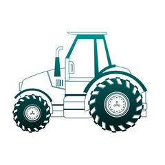 Farm tractor vehicle vector illustration graphic design