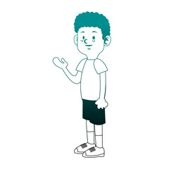 Cute boy cartoon isolated vector illustration graphic design