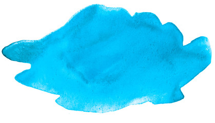 blue watercolor stain abstract shape background for design