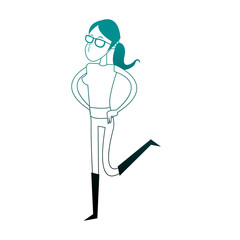 Beautiful young woman vector illustration graphic design