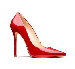 red high heel footwear fashion female style