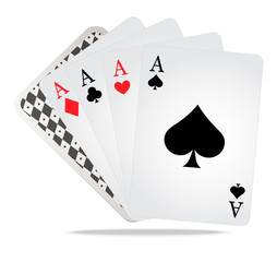 Poker playing cards with casino games