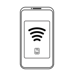 Vector illustration of contactless mobile payment