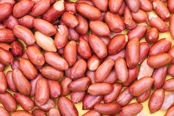 Top view of red peanut