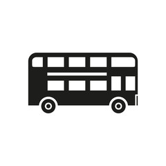 School bus black icon