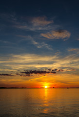 Beautiful golden sunset