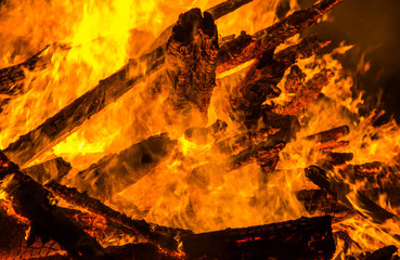 Obraz premium Big bonfire closeup