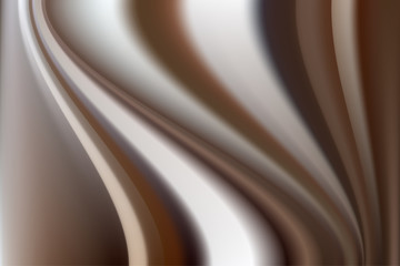 Beautiful abstract backdrop with crooked gradient folds. The effect of silk fabric.