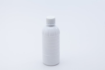 Ethanol for disinfection white medicine bottle isolated 