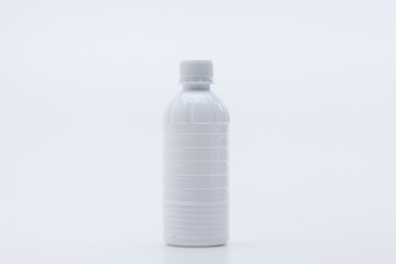 Ethanol for disinfection white medicine bottle isolated 