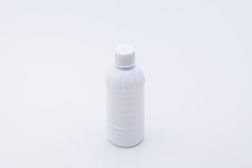 Ethanol for disinfection white medicine bottle isolated 