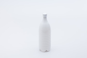 Plastic white bottle template for drink 