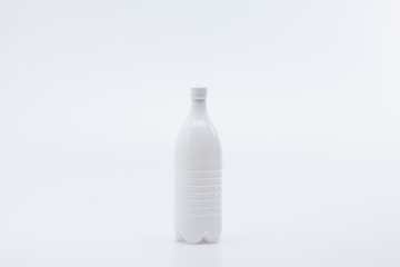 Plastic white bottle template for drink 