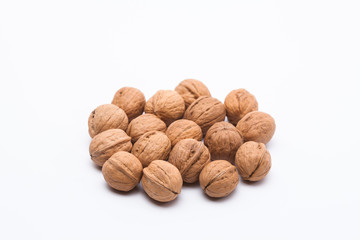 A group of walnuts isolated 