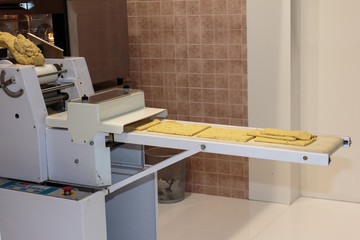 Yellow Italian Taralli Preparation with Food Machine: Traditional Snack