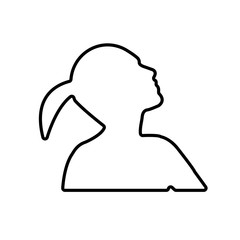 outline profile pic on white background