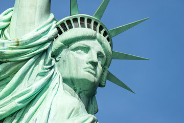 Fototapeta na wymiar Statue of Liberty headshot, NYC