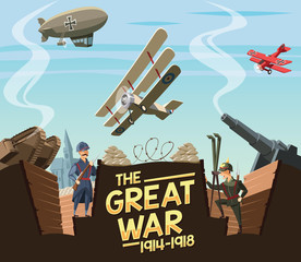 The Great War scene - obrazy, fototapety, plakaty