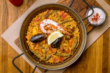paella with seafood