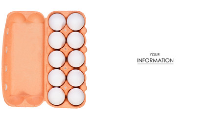 Chicken eggs in a box pattern