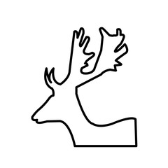 deer head outline clip art on white background