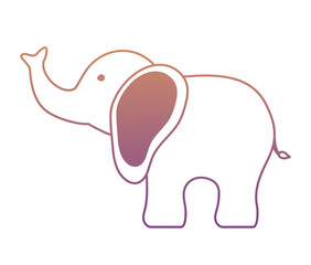 cute elephant icon over white background, colorful design. vector illustration