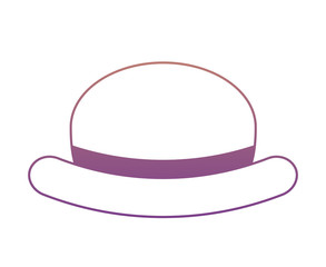 hat icon over white background, colorful design. vector illustration