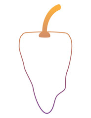 habanero chili pepper icon over white background, colorful design. vector illustration