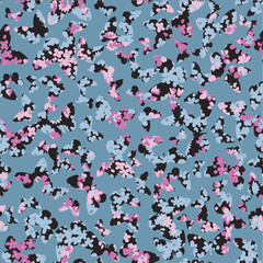 Beautiful seamless floral pattern with watercolor effect. Flower vector illustration