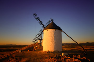 Don Quixote windmills Consuegra, Toledo Spain.