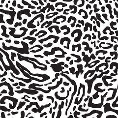 Trendy Leopard or cheetah skin seamless pattern, animal fur. Fabric design, wrapping paper, textile.