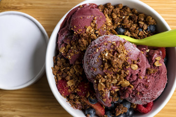 Ice Cream with fruit