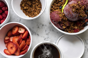 Ice Cream with fruit