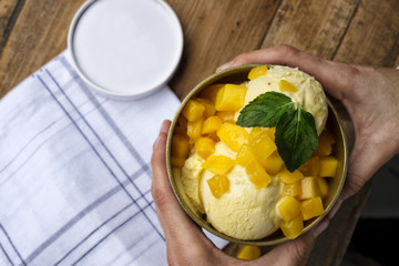 Ice Cream with fruit