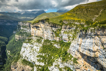 Pyrenees Mountains landscape - Anisclo Canyon in summer. Huesca,Spain