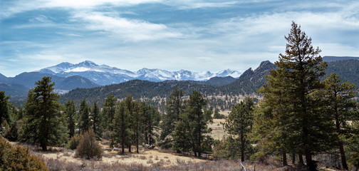 Longs Peak and Rocky Mountains, Estes Park, Colorado