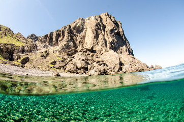 Coral reef scenics of the Sea of Cortez, Baja California Sur, Mexico. 
