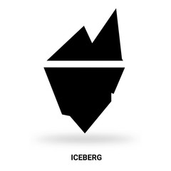 iceberg silhouette isolated on white background