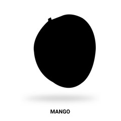 Fototapeta na wymiar mango silhouette isolated on white background