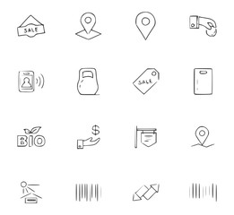 Fototapeta premium Doodle Business icons set