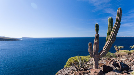 Aerial panoramics from Espiritu Santo Island, Baja California Sur, Mexico.