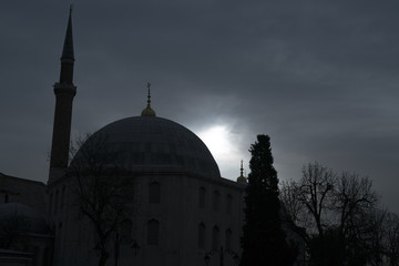 sunrise in sultanahmet mosque