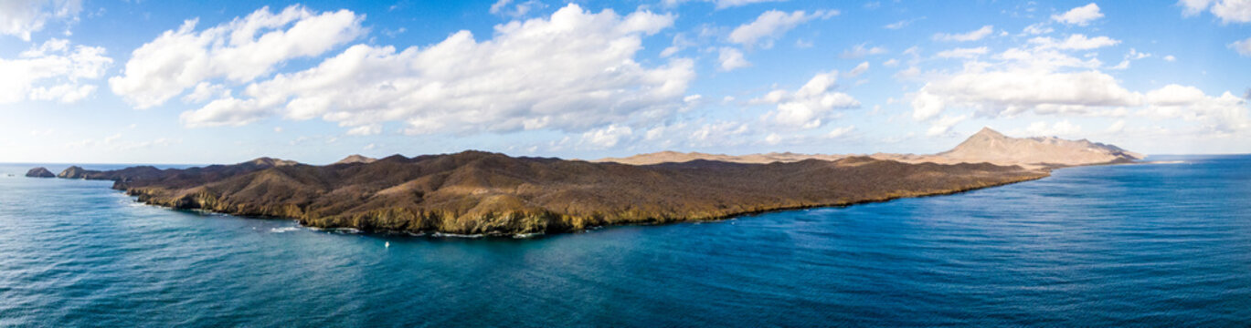 Aerial panoramics of Magdalena bay, Baja California sur, Mexico.