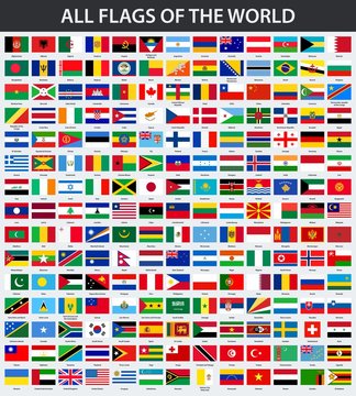 All flags of the world in alphabetical order
