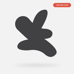 ginger icon isolated on grey background, in black, vector icon illustration