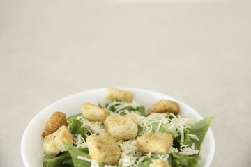 Healthy homemade caesar salad