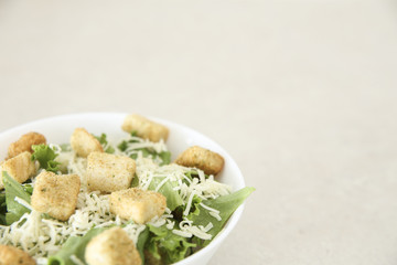 Healthy homemade caesar salad