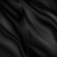 Black fabric background with copy space